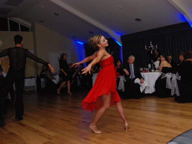 Dancer at a corporate event at the Mansion House